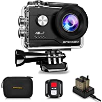 Apexcam Cámara Deportiva 4K 20MP WiFi Ultra HD Cámara subacuática Impermeable 40M Action Camera 2.0LCD 170° Gran…